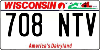 WI license plate 708NTV