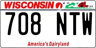 WI license plate 708NTW