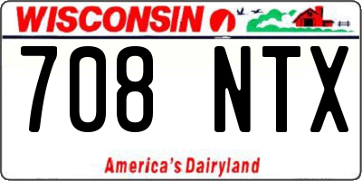 WI license plate 708NTX