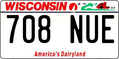 WI license plate 708NUE