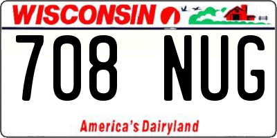 WI license plate 708NUG