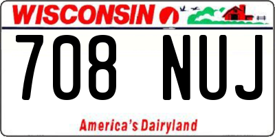 WI license plate 708NUJ