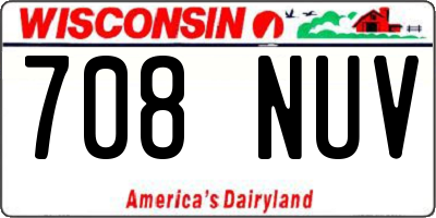 WI license plate 708NUV