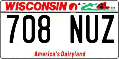 WI license plate 708NUZ