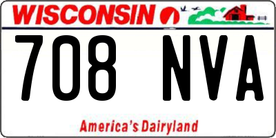WI license plate 708NVA