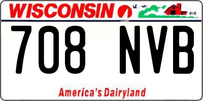 WI license plate 708NVB