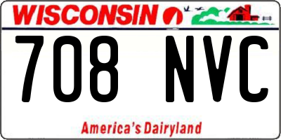 WI license plate 708NVC
