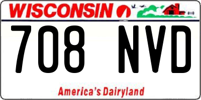 WI license plate 708NVD