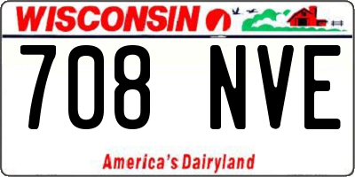 WI license plate 708NVE