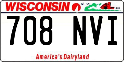 WI license plate 708NVI