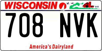 WI license plate 708NVK