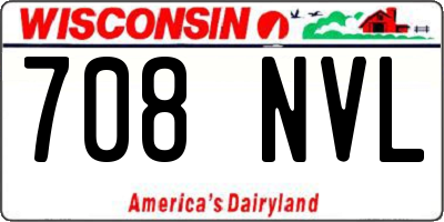 WI license plate 708NVL