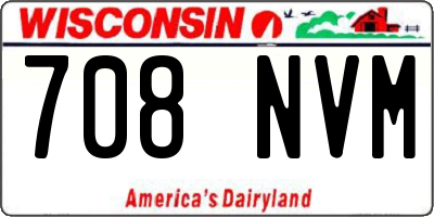 WI license plate 708NVM