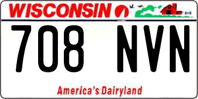 WI license plate 708NVN