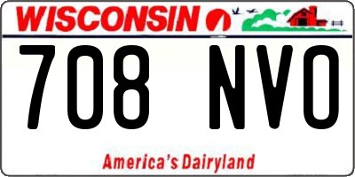 WI license plate 708NVO