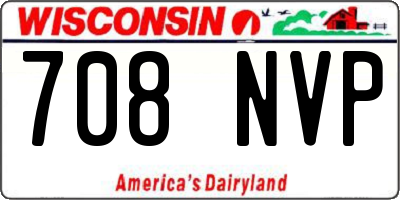 WI license plate 708NVP