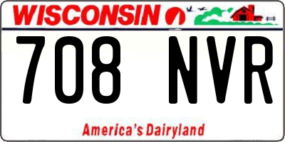 WI license plate 708NVR