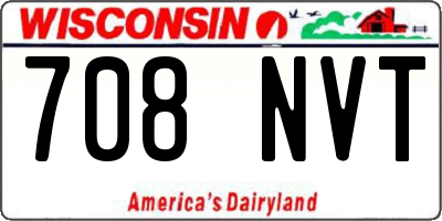 WI license plate 708NVT