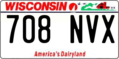 WI license plate 708NVX