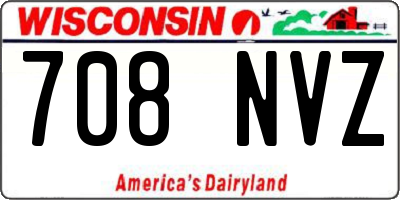 WI license plate 708NVZ