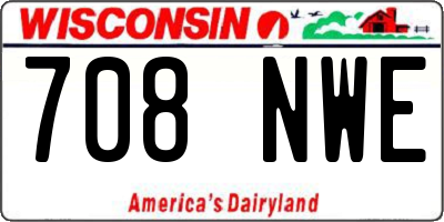 WI license plate 708NWE