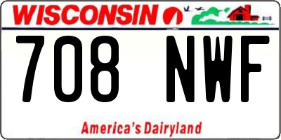 WI license plate 708NWF