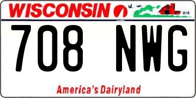 WI license plate 708NWG