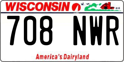 WI license plate 708NWR