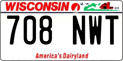 WI license plate 708NWT