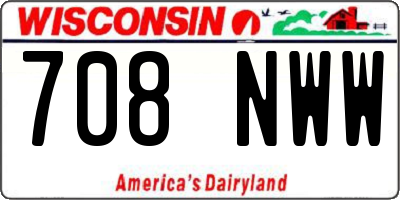 WI license plate 708NWW