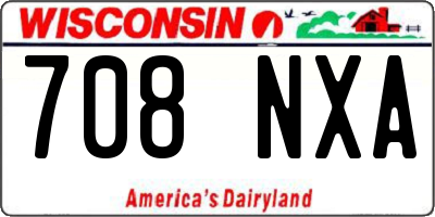 WI license plate 708NXA