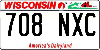 WI license plate 708NXC