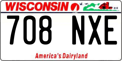 WI license plate 708NXE