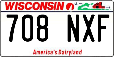 WI license plate 708NXF