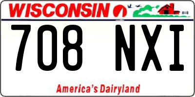 WI license plate 708NXI