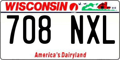 WI license plate 708NXL