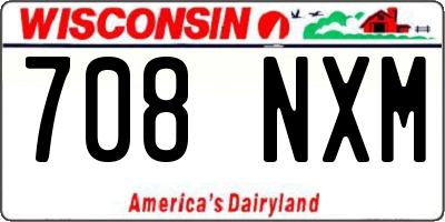 WI license plate 708NXM