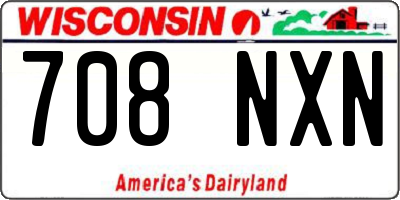 WI license plate 708NXN