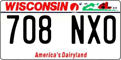 WI license plate 708NXO