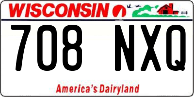 WI license plate 708NXQ
