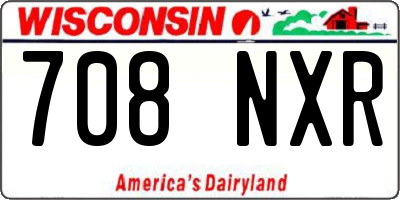 WI license plate 708NXR