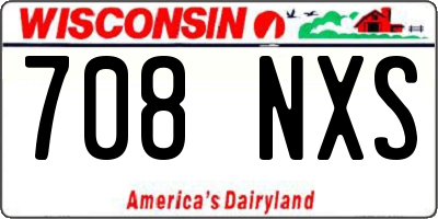 WI license plate 708NXS