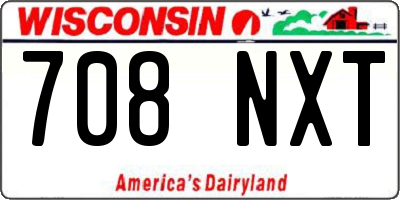 WI license plate 708NXT