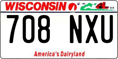 WI license plate 708NXU