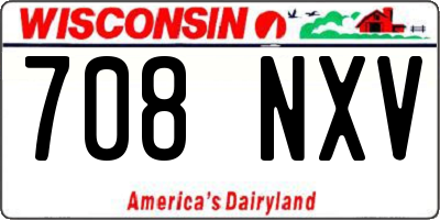 WI license plate 708NXV