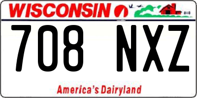 WI license plate 708NXZ