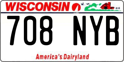 WI license plate 708NYB
