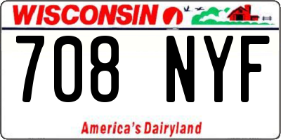 WI license plate 708NYF
