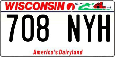 WI license plate 708NYH