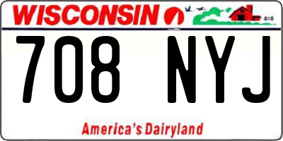 WI license plate 708NYJ